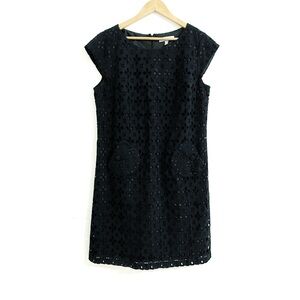 madison leigh • black eyelet sheath with pockets • 14